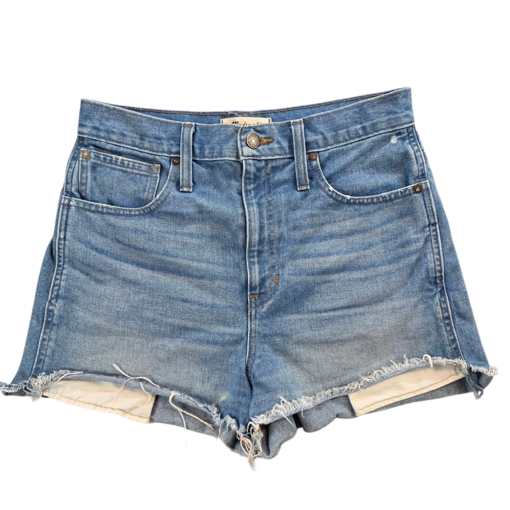 Madewell The Perfect Jean Short Cutoff Denim High‎ Rise Light Wash Shorts sz 27